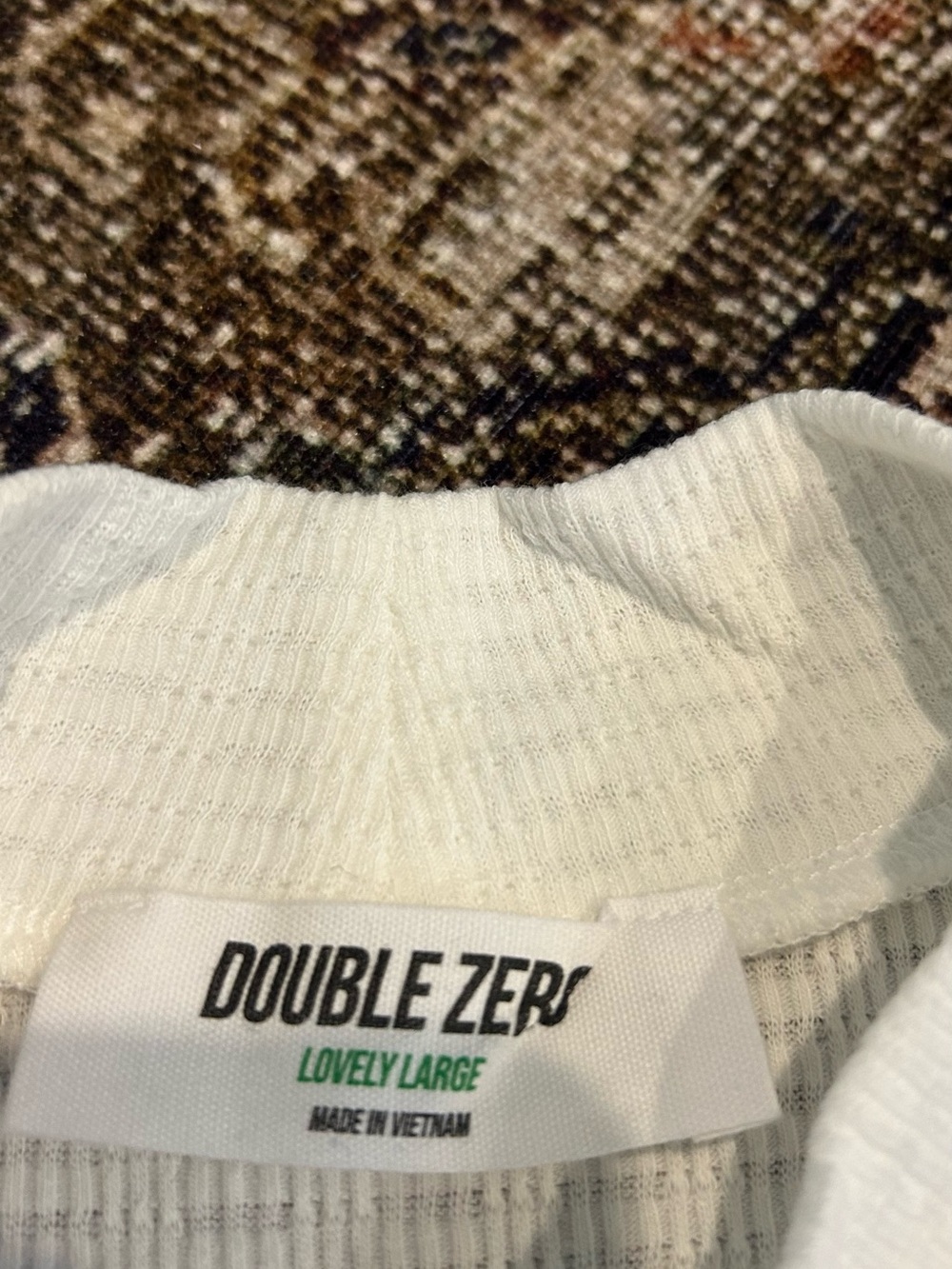 Off White Textured High Neck Top - Picture 5 of 8